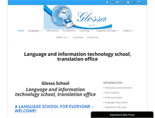 Tablet Screenshot of glossa.ch